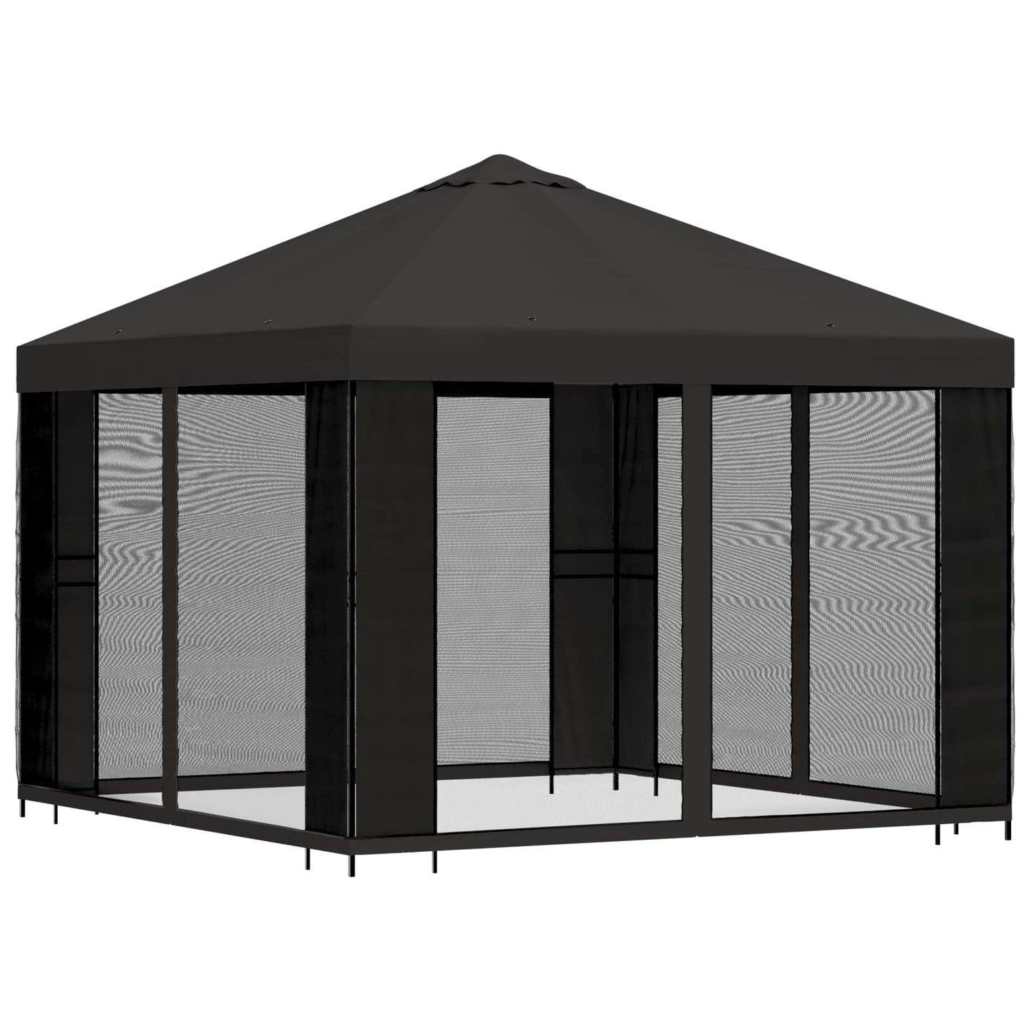 Gazebo da giardino con pareti laterali 3 x 3 m Antracite | homemem39