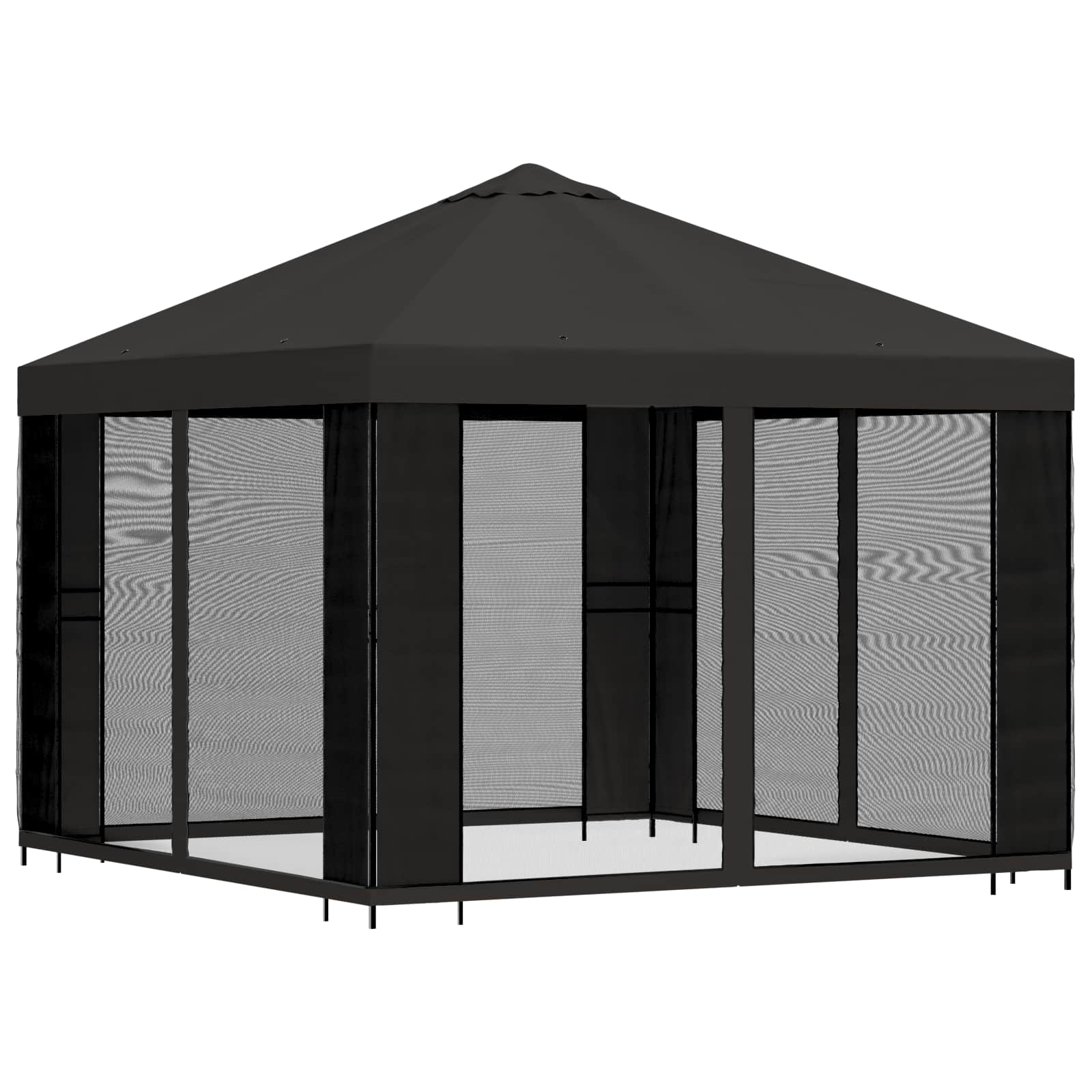 Gazebo da giardino con pareti laterali 3 x 3 m Antracite | homemem39