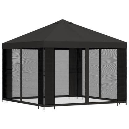 Gazebo da giardino con pareti laterali 3 x 3 m Antracite | homemem39