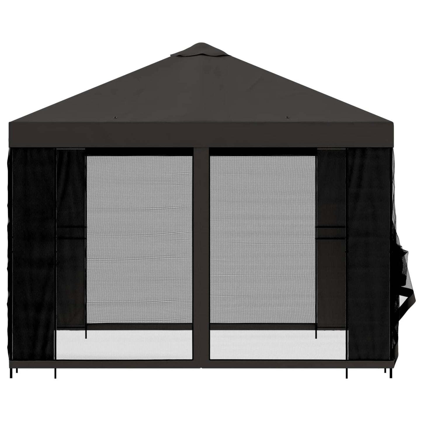 Gazebo da giardino con pareti laterali 3 x 3 m Antracite | homemem39