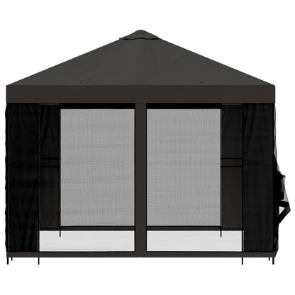 Gazebo da giardino con pareti laterali 3 x 3 m Antracite | homemem39