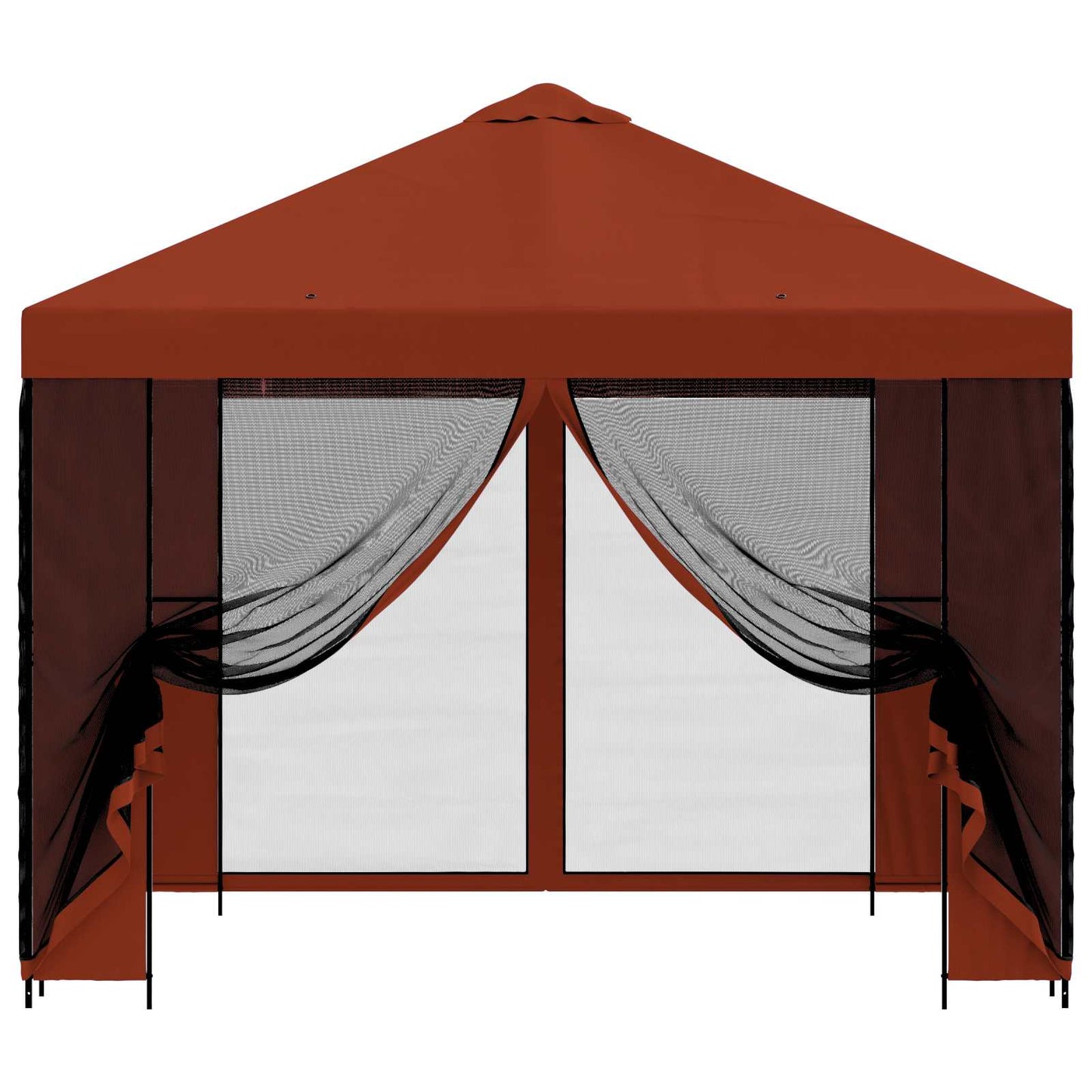 Gazebo da giardino con pareti laterali 3 x 3 m Terracotta | homemem39