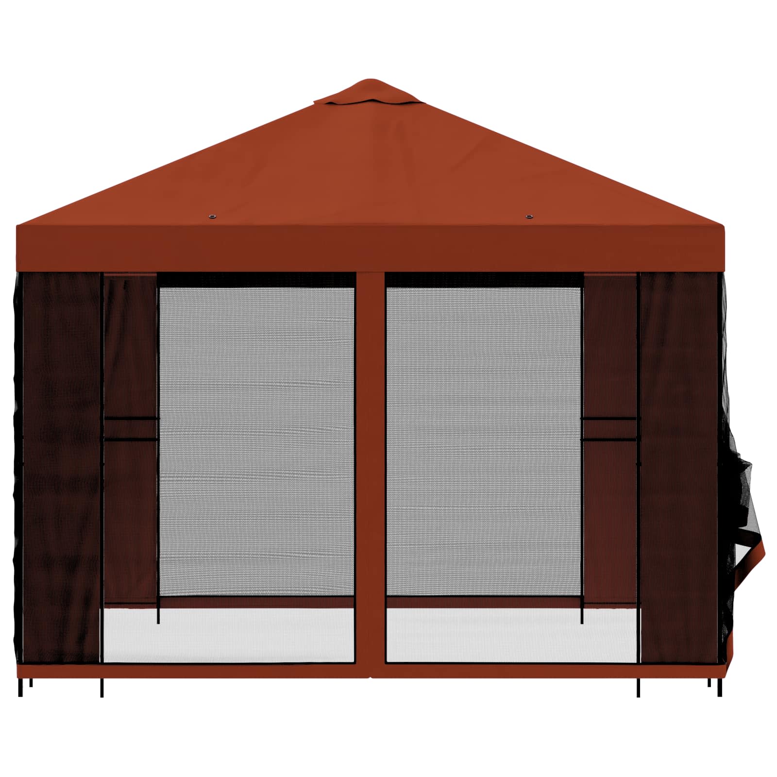 Gazebo da giardino con pareti laterali 3 x 3 m Terracotta | homemem39