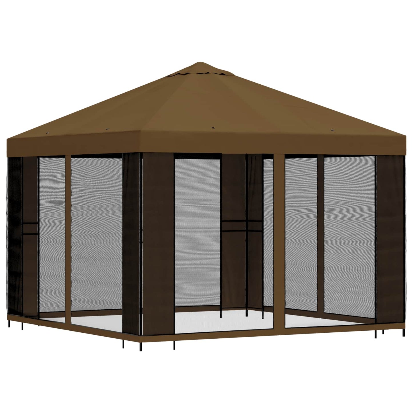 Gazebo da giardino con pareti laterali 3 x 3 m Tortora | homemem39