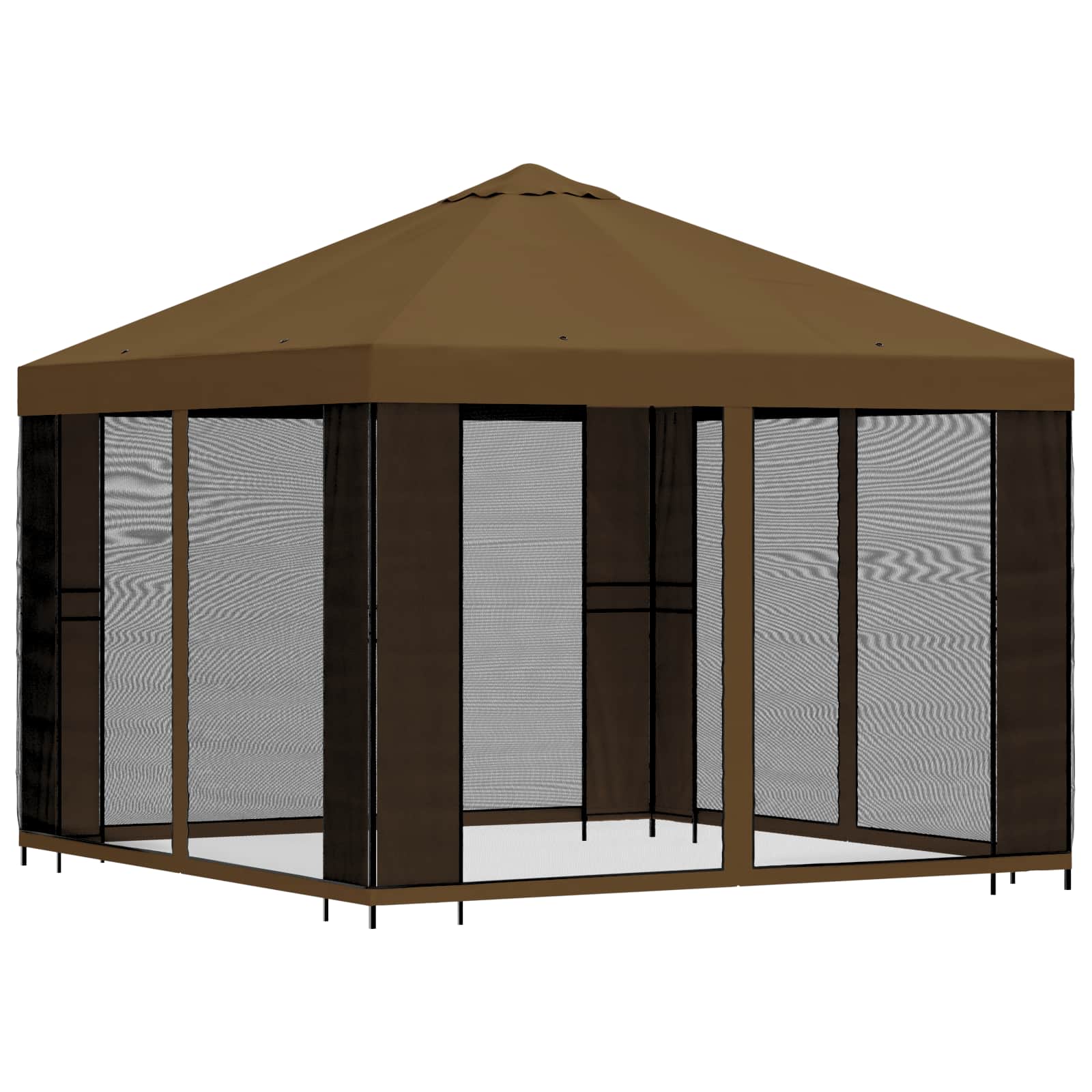 Gazebo da giardino con pareti laterali 3 x 3 m Tortora | homemem39