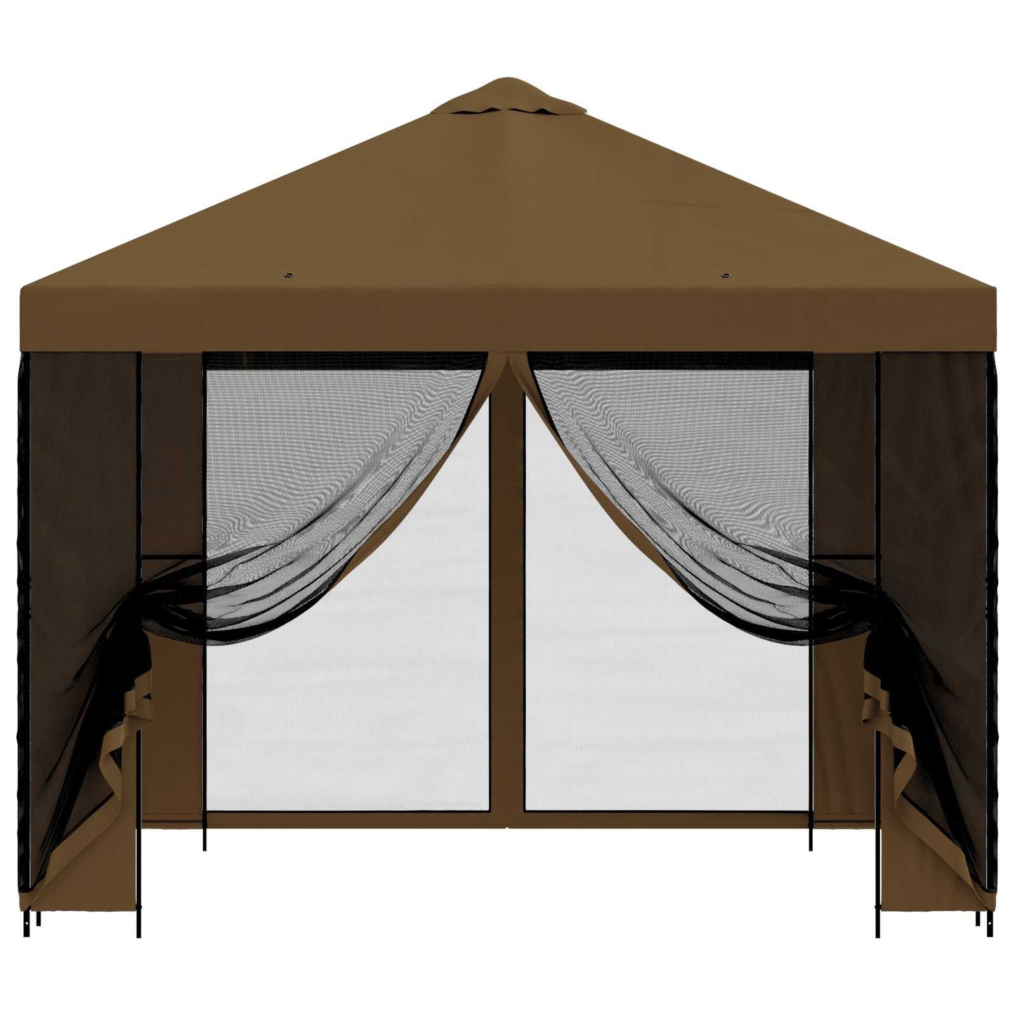 Gazebo da giardino con pareti laterali 3 x 3 m Tortora | homemem39