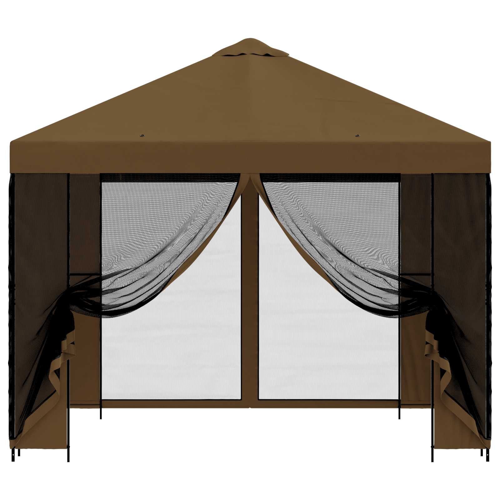 Gazebo da giardino con pareti laterali 3 x 3 m Tortora | homemem39