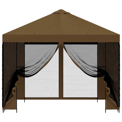 Gazebo da giardino con pareti laterali 3 x 3 m Tortora | homemem39