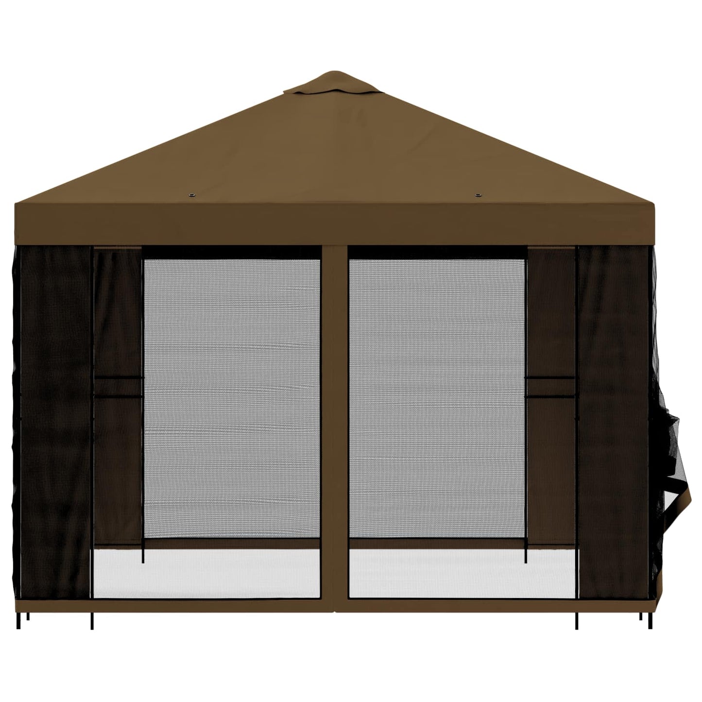 Gazebo da giardino con pareti laterali 3 x 3 m Tortora | homemem39