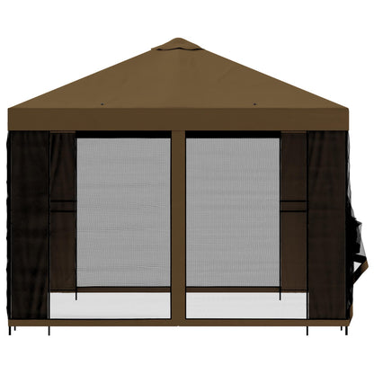 Gazebo da giardino con pareti laterali 3 x 3 m Tortora | homemem39
