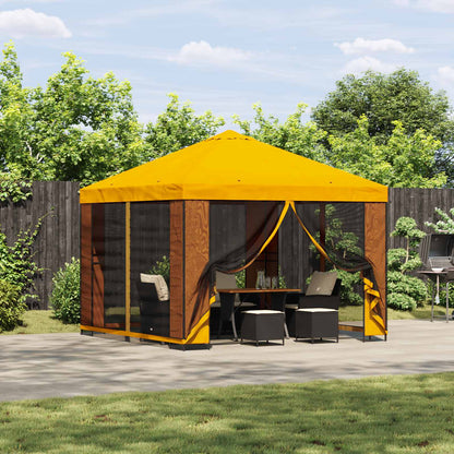Gazebo da giardino con pareti laterali 3 x 3 m Giallo | homemem39