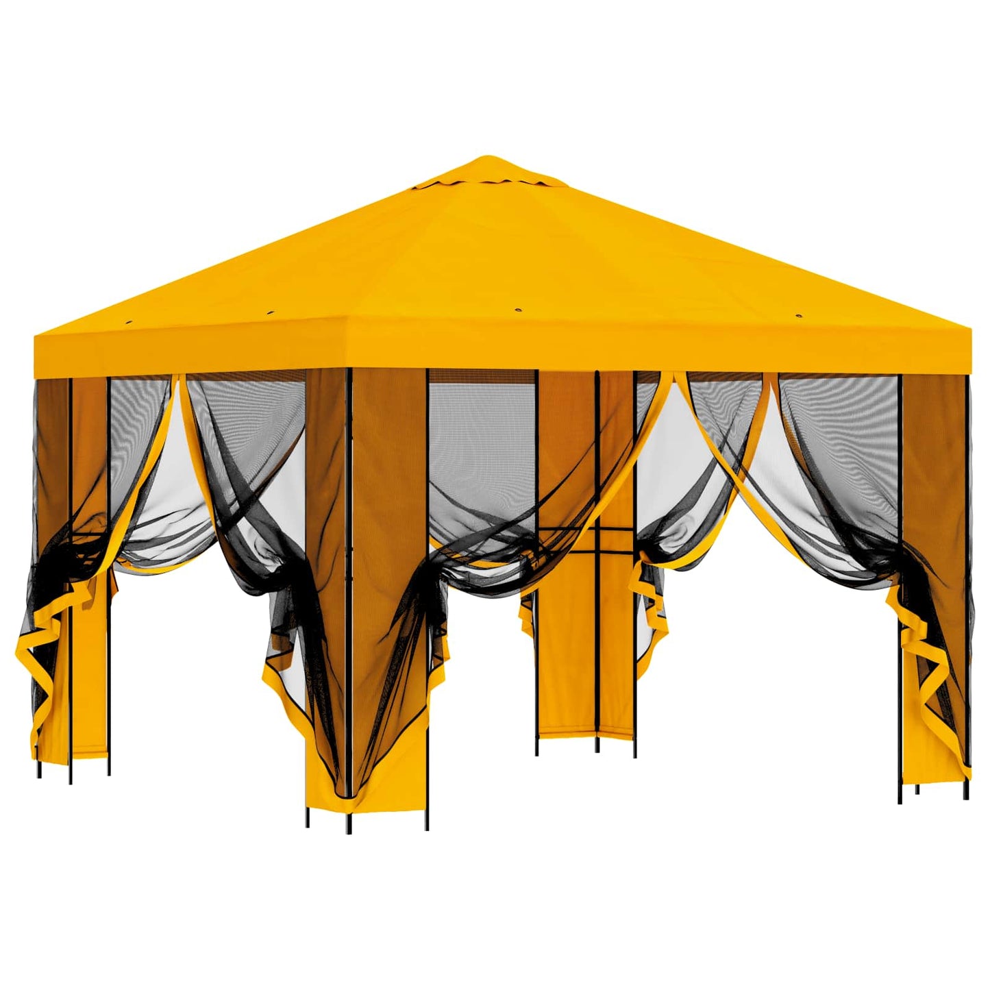 Gazebo da giardino con pareti laterali 3 x 3 m Giallo | homemem39