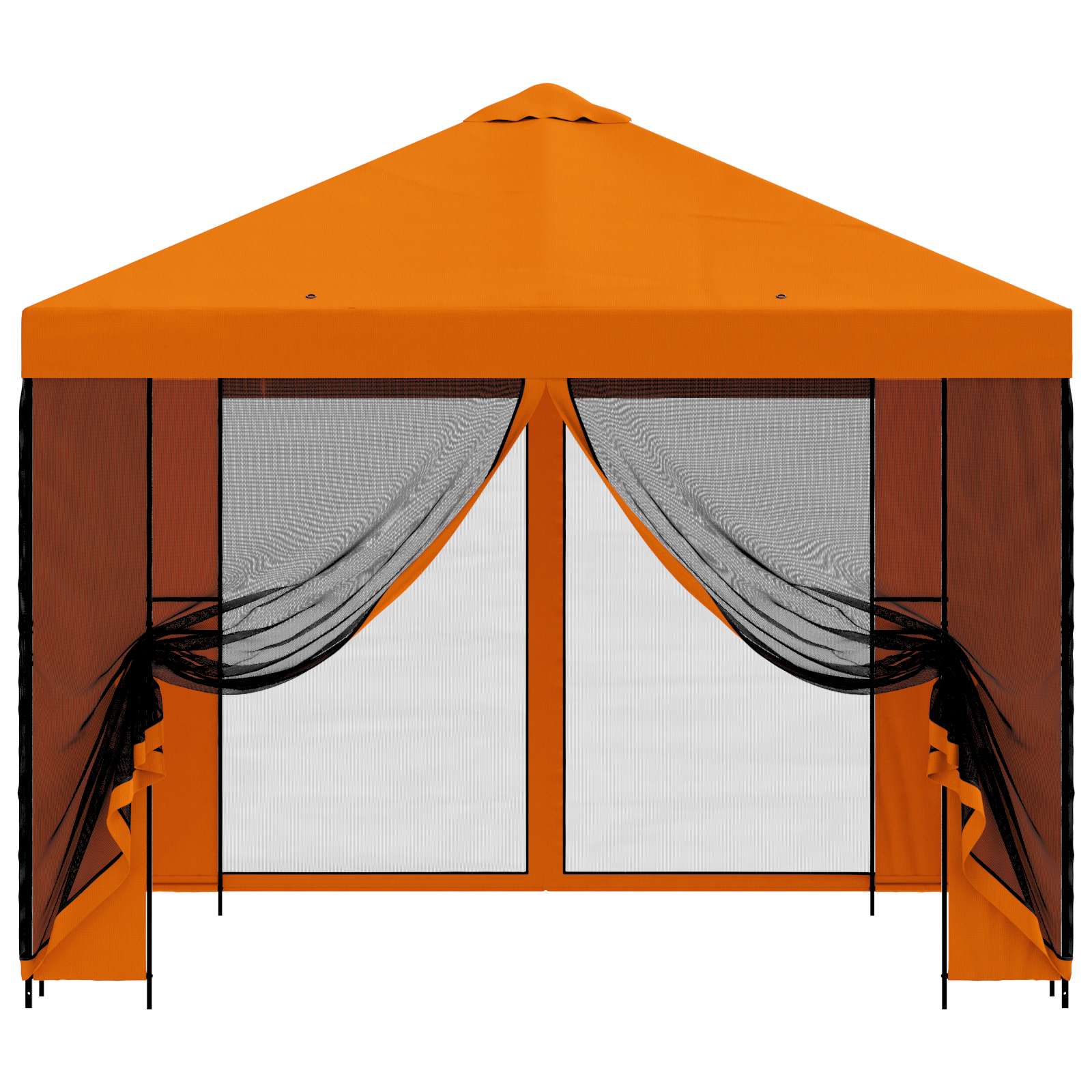 Gazebo da giardino con pareti laterali 3 x 3 m Arancione | homemem39