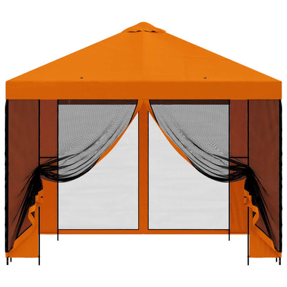 Gazebo da giardino con pareti laterali 3 x 3 m Arancione | homemem39