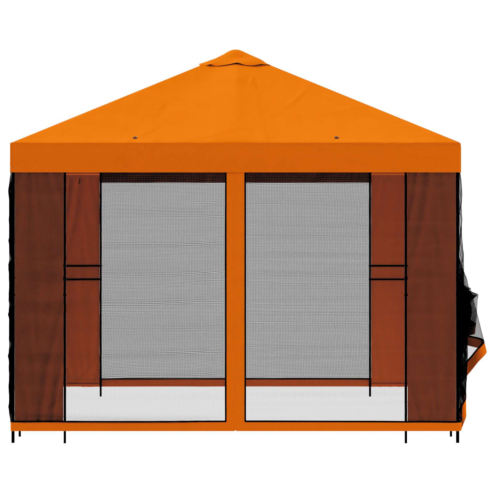 Gazebo da giardino con pareti laterali 3 x 3 m Arancione | homemem39