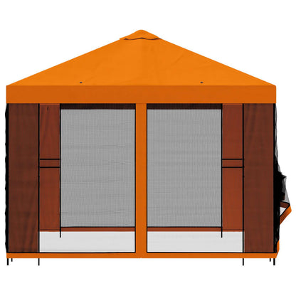 Gazebo da giardino con pareti laterali 3 x 3 m Arancione | homemem39