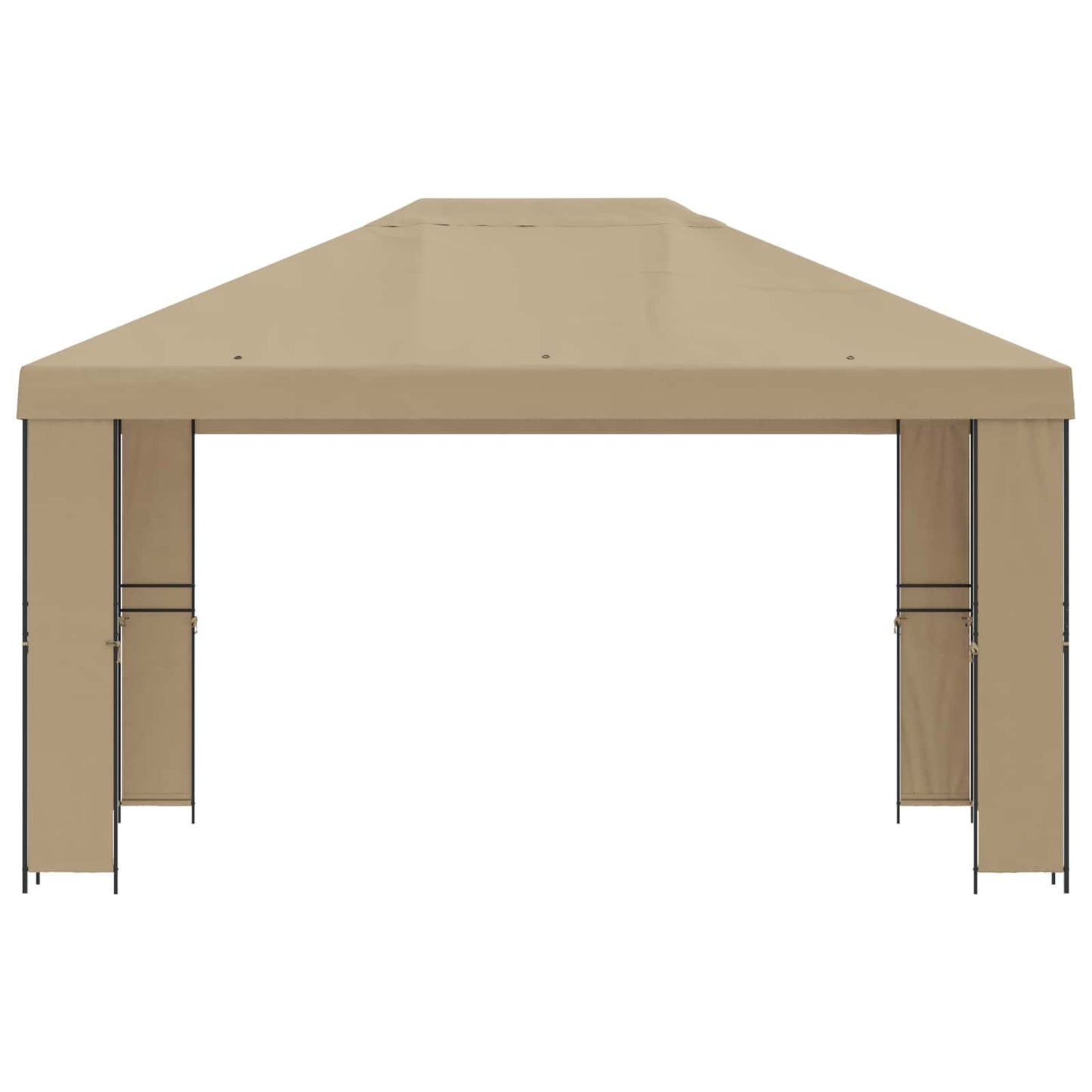 Gazebo 4 × 3 m Beige Poliestere e Acciaio 190 gsm | homemem39