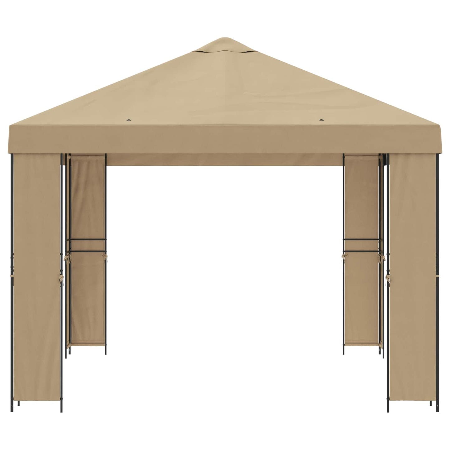 Gazebo 4 × 3 m Beige Poliestere e Acciaio 190 gsm | homemem39