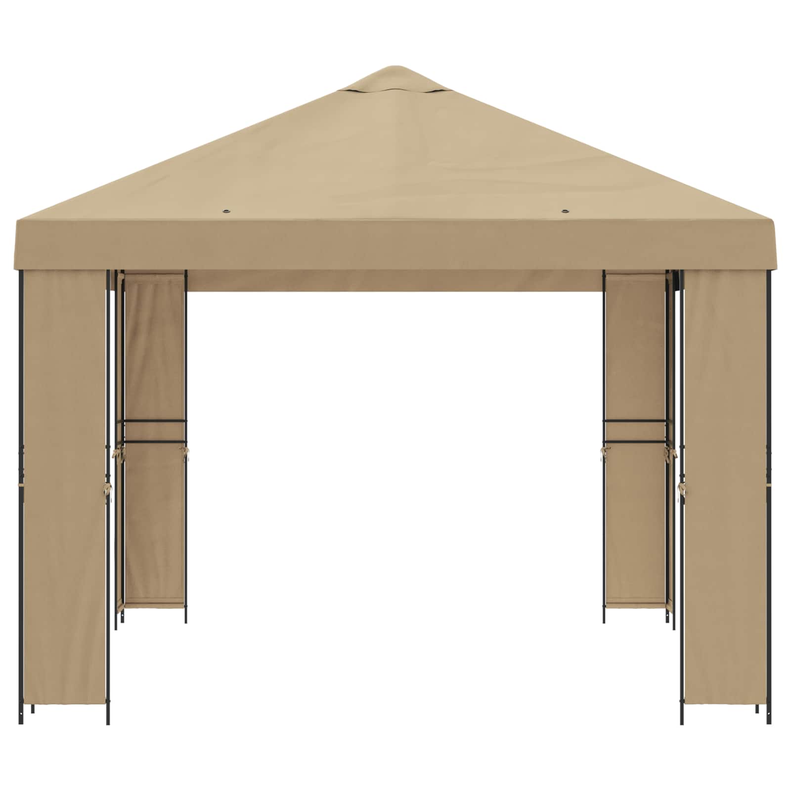 Gazebo 4 × 3 m Beige Poliestere e Acciaio 190 gsm | homemem39