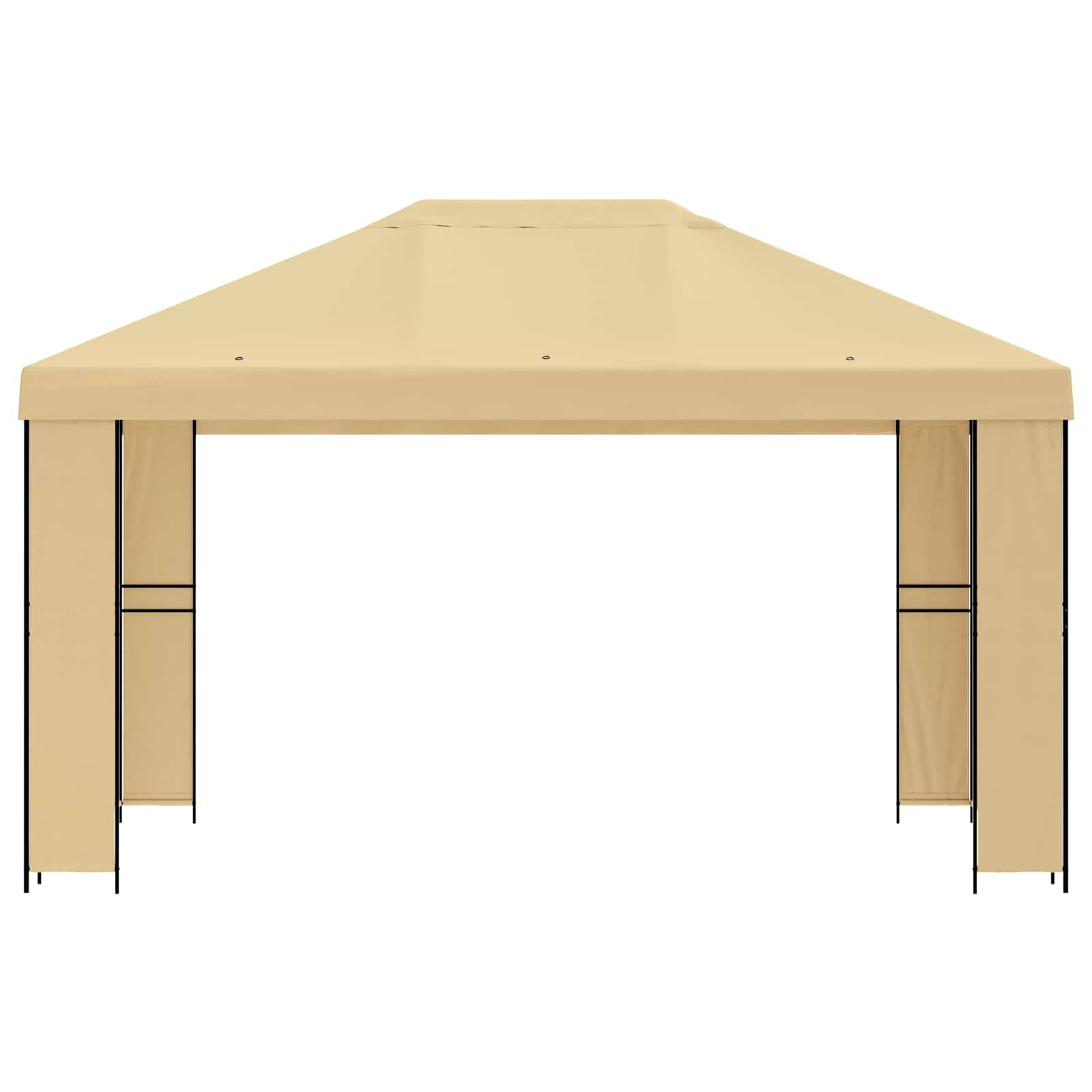 Gazebo 4 × 3 m Crema Poliestere e Acciaio 190 gsm | homemem39