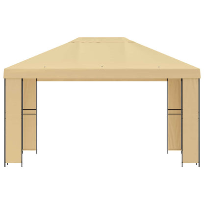 Gazebo 4 × 3 m Crema Poliestere e Acciaio 190 gsm | homemem39