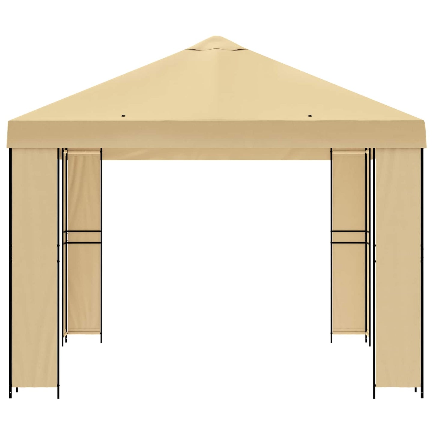 Gazebo 4 × 3 m Crema Poliestere e Acciaio 190 gsm | homemem39