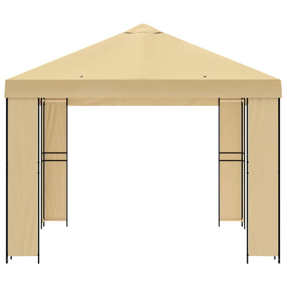 Gazebo 4 × 3 m Crema Poliestere e Acciaio 190 gsm | homemem39