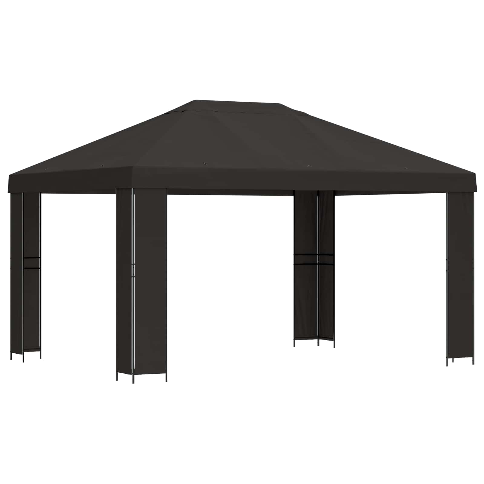 Gazebo 4 × 3 m Antracite Poliestere e Acciaio 190 gsm | homemem39