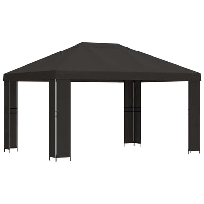 Gazebo 4 × 3 m Antracite Poliestere e Acciaio 190 gsm | homemem39