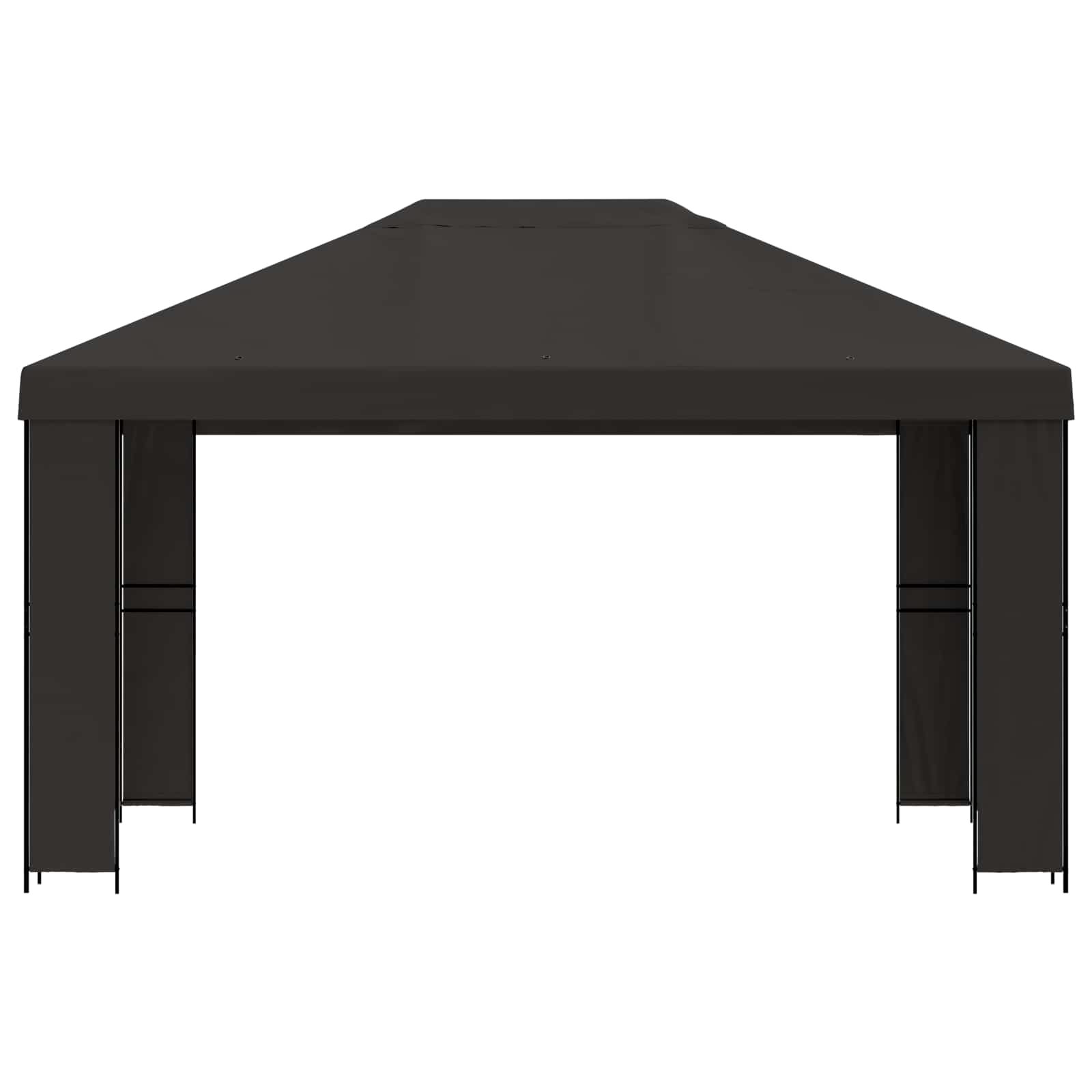 Gazebo 4 × 3 m Antracite Poliestere e Acciaio 190 gsm | homemem39