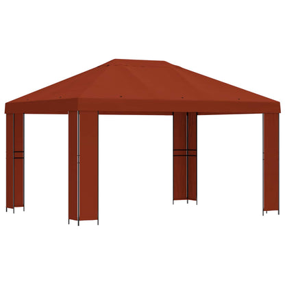 Gazebo 4 × 3 m Terracotta Poliestere e Acciaio 190 gsm | homemem39