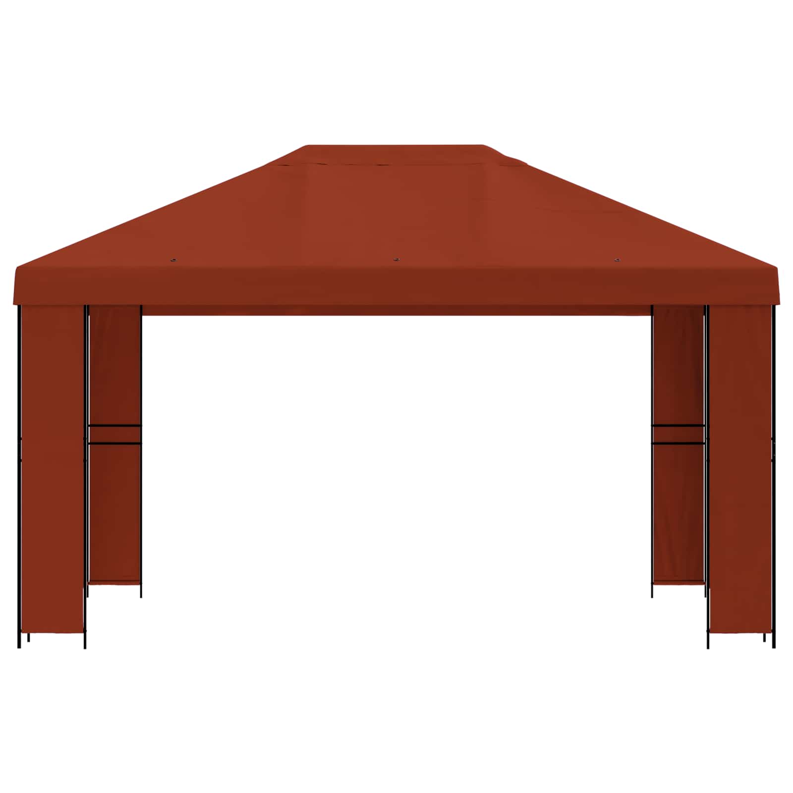 Gazebo 4 × 3 m Terracotta Poliestere e Acciaio 190 gsm | homemem39