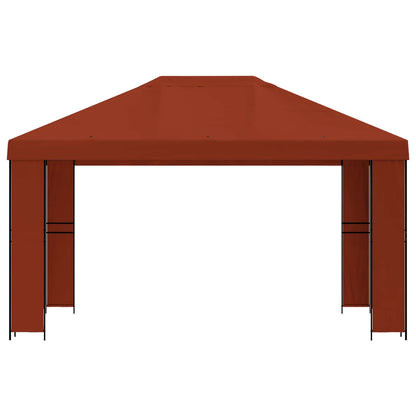 Gazebo 4 × 3 m Terracotta Poliestere e Acciaio 190 gsm | homemem39