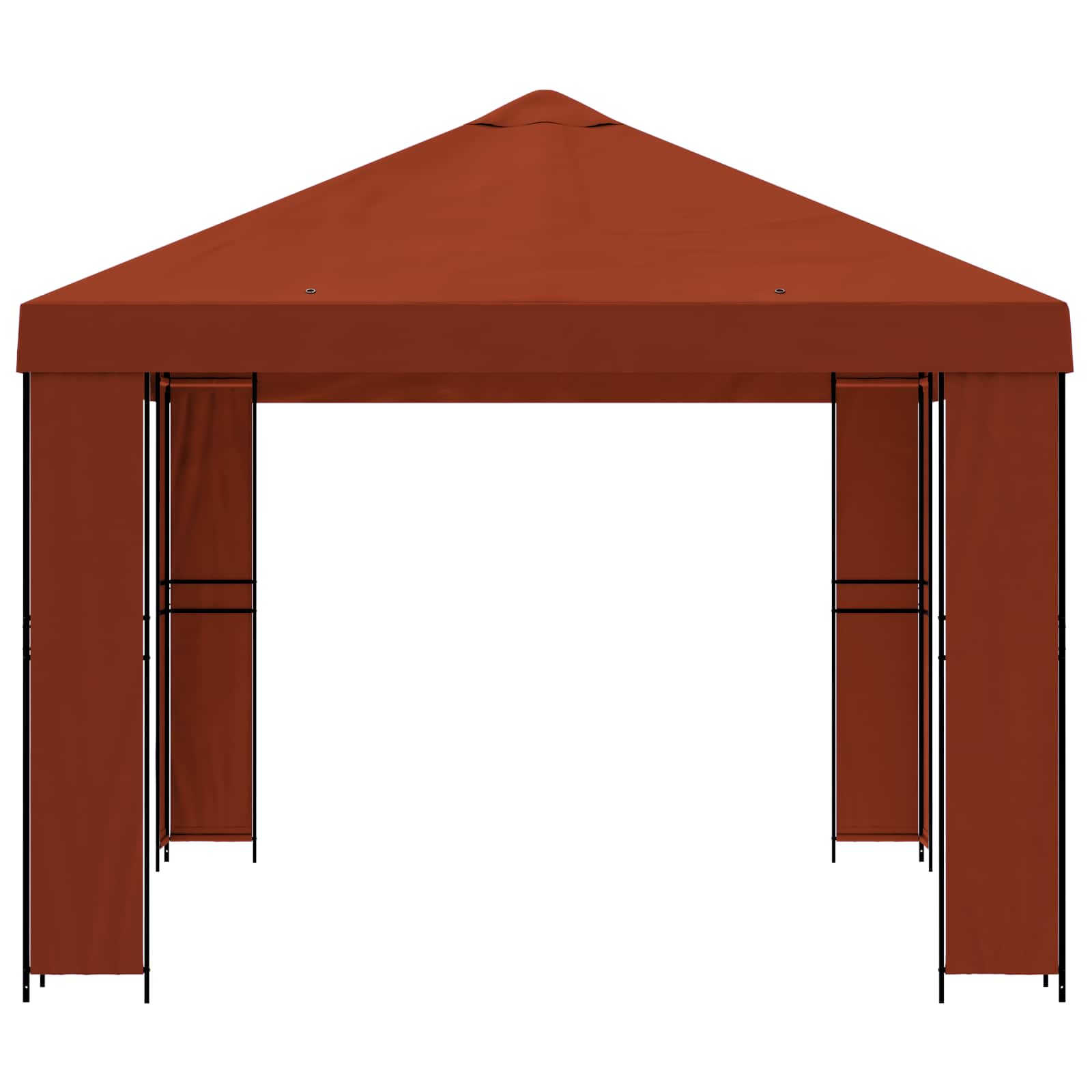 Gazebo 4 × 3 m Terracotta Poliestere e Acciaio 190 gsm | homemem39