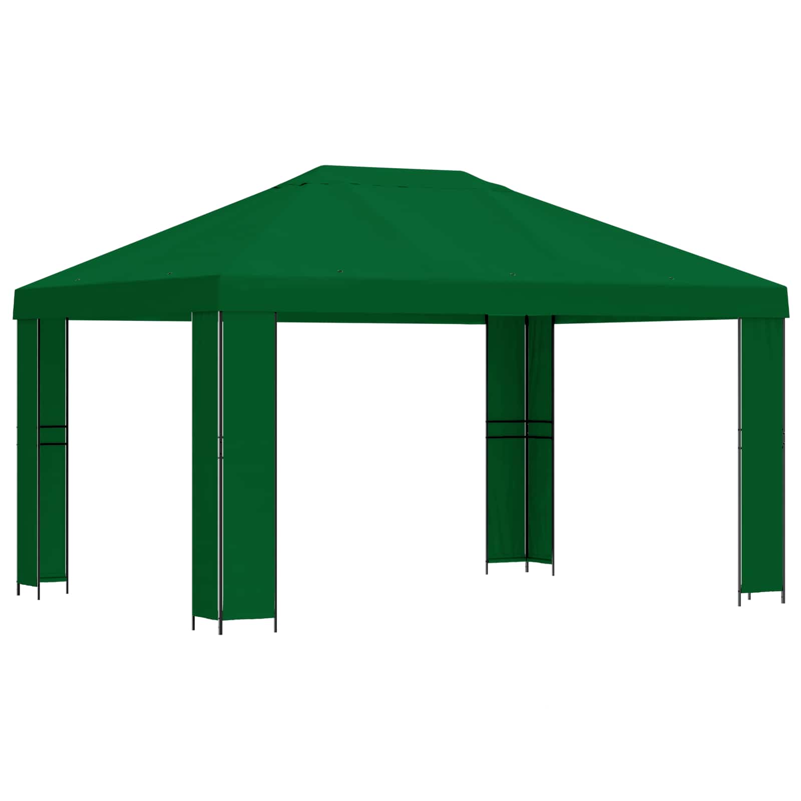 Gazebo 4 × 3 m Verde Poliestere e Acciaio 190 gsm | homemem39