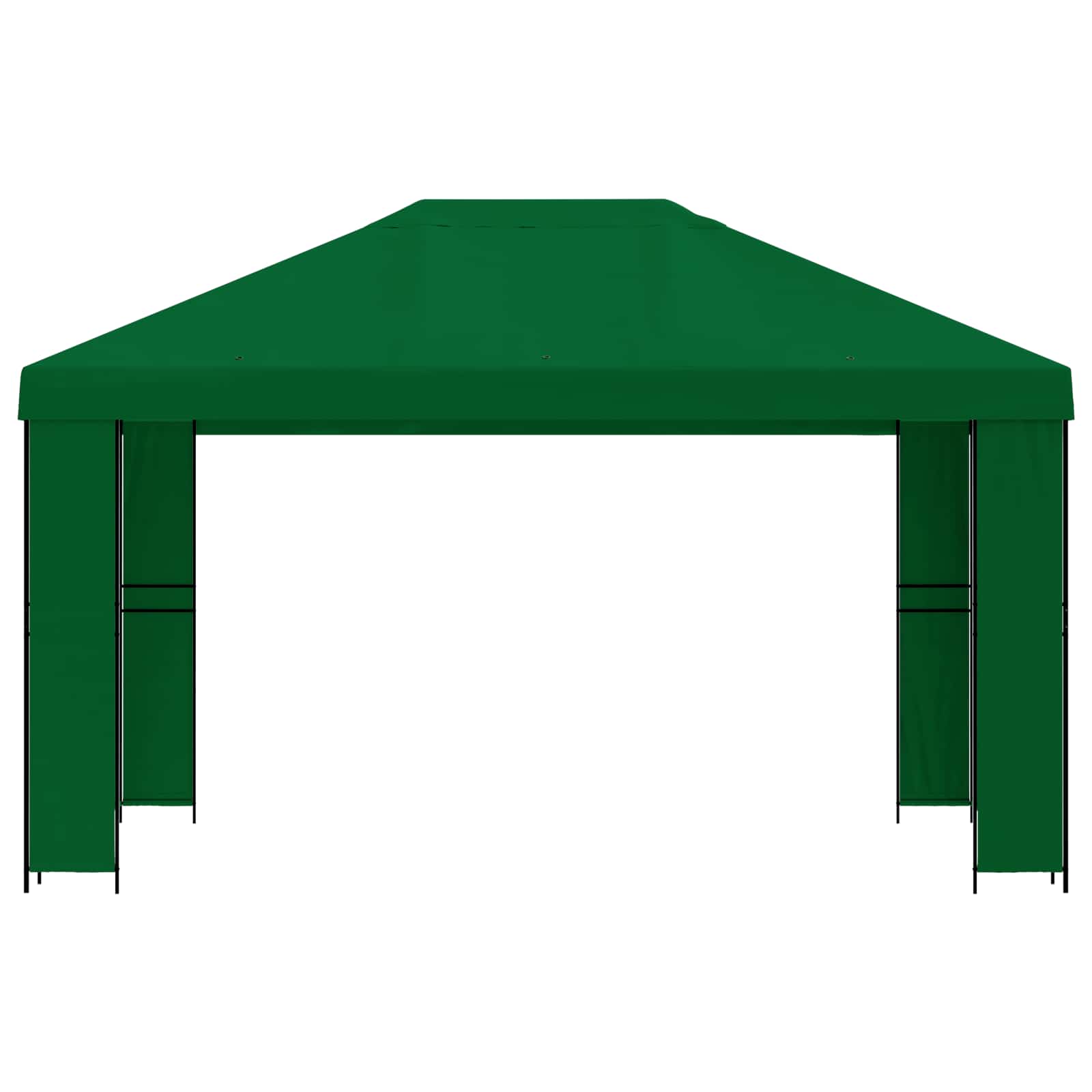 Gazebo 4 × 3 m Verde Poliestere e Acciaio 190 gsm | homemem39