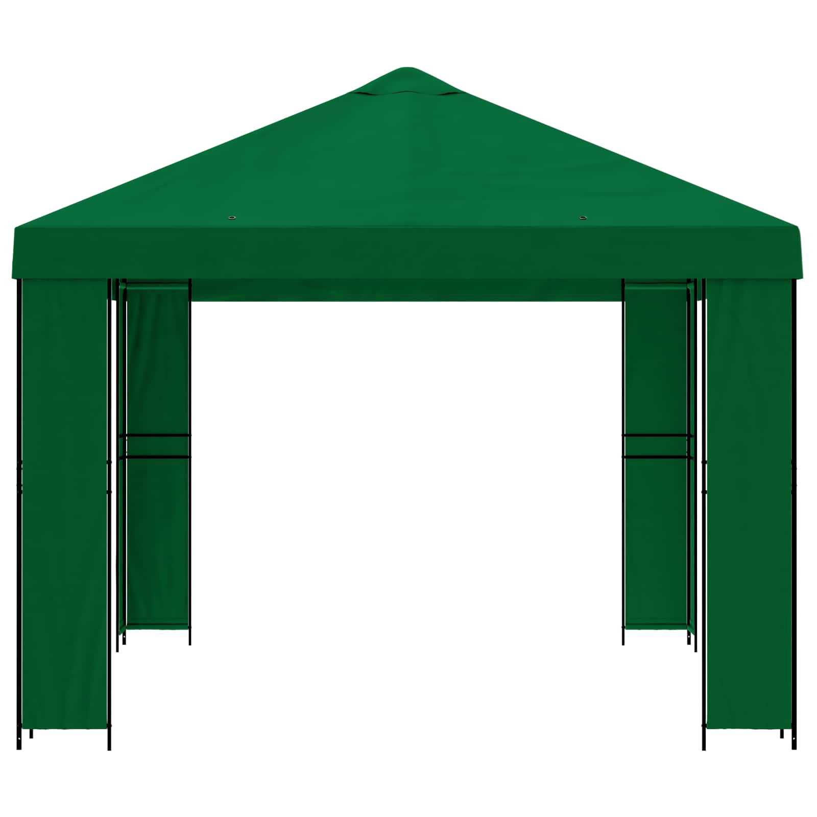 Gazebo 4 × 3 m Verde Poliestere e Acciaio 190 gsm | homemem39