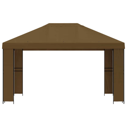 Gazebo 4 × 3 m Tortora Poliestere e Acciaio 190 gsm | homemem39
