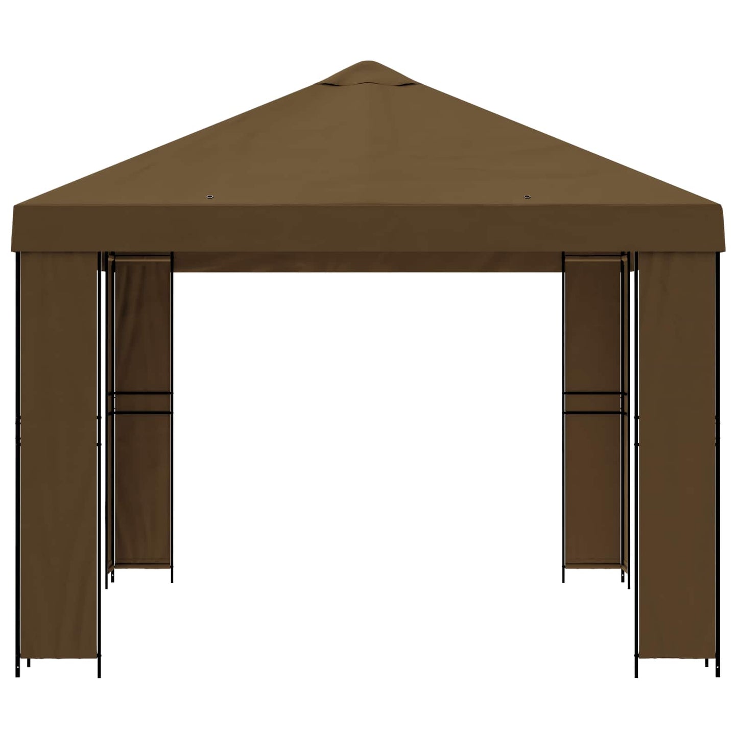 Gazebo 4 × 3 m Tortora Poliestere e Acciaio 190 gsm | homemem39