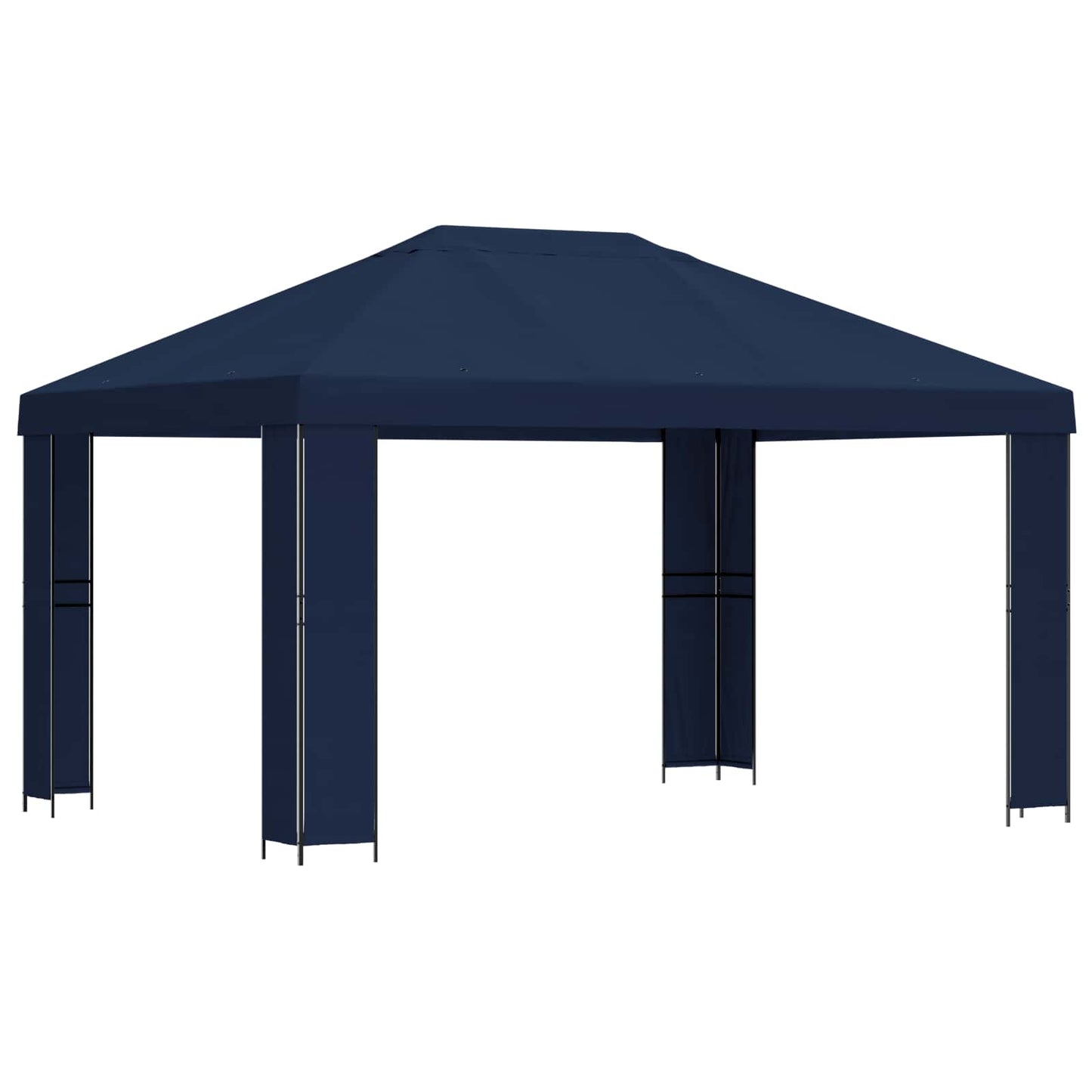 Gazebo 4 × 3 m Blu Poliestere e Acciaio 190 gsm | homemem39