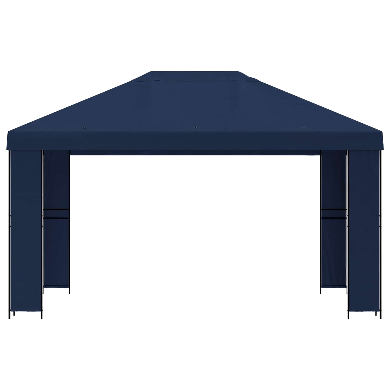 Gazebo 4 × 3 m Blu Poliestere e Acciaio 190 gsm | homemem39