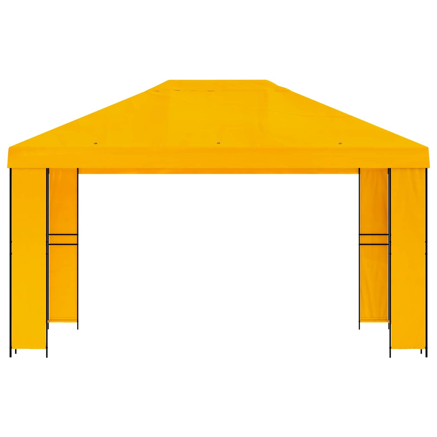 Gazebo 4 × 3 m Giallo Poliestere e Acciaio 190 gsm | homemem39
