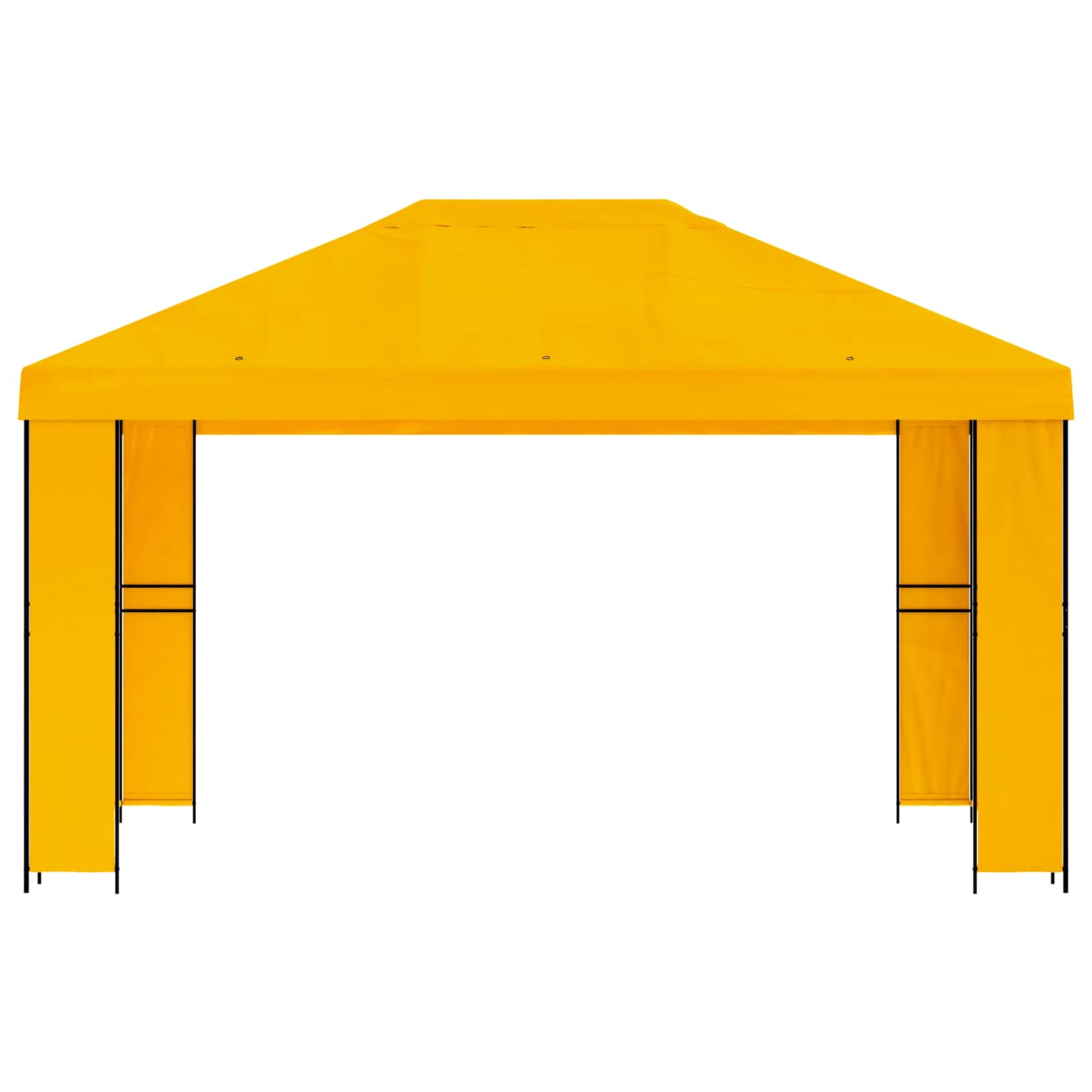 Gazebo 4 × 3 m Giallo Poliestere e Acciaio 190 gsm | homemem39