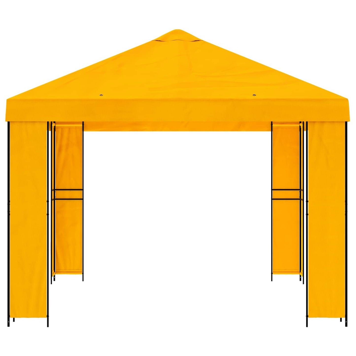 Gazebo 4 × 3 m Giallo Poliestere e Acciaio 190 gsm | homemem39