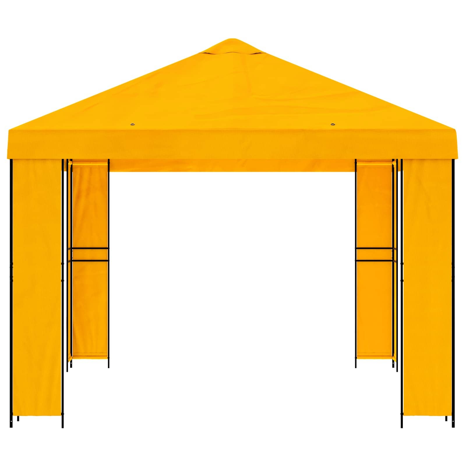 Gazebo 4 × 3 m Giallo Poliestere e Acciaio 190 gsm | homemem39