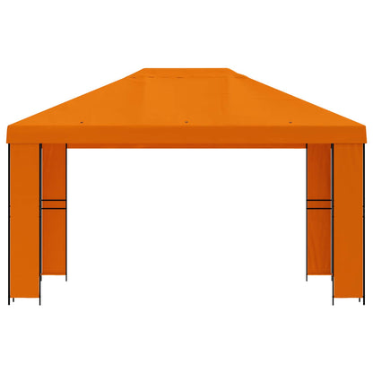 Gazebo 4 × 3 m Arancione Poliestere e Acciaio 190 gsm | homemem39