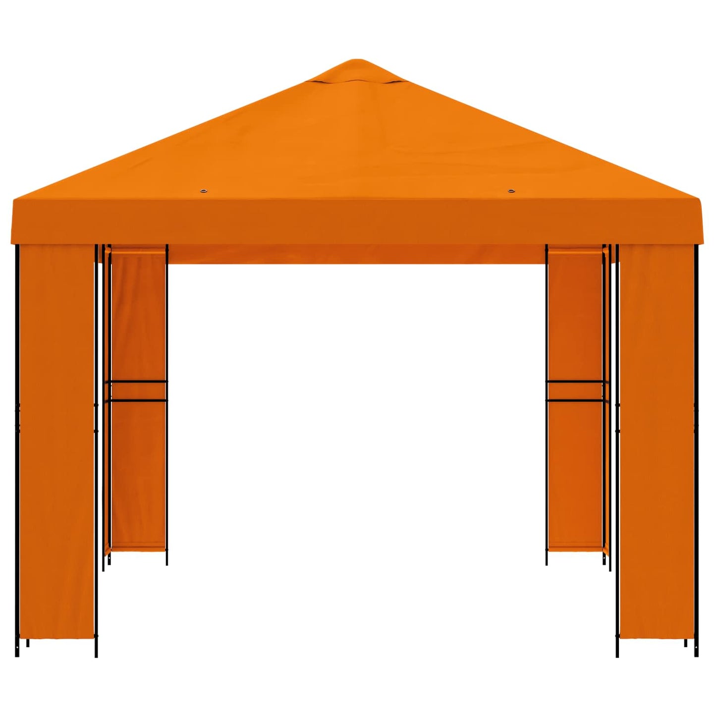 Gazebo 4 × 3 m Arancione Poliestere e Acciaio 190 gsm | homemem39