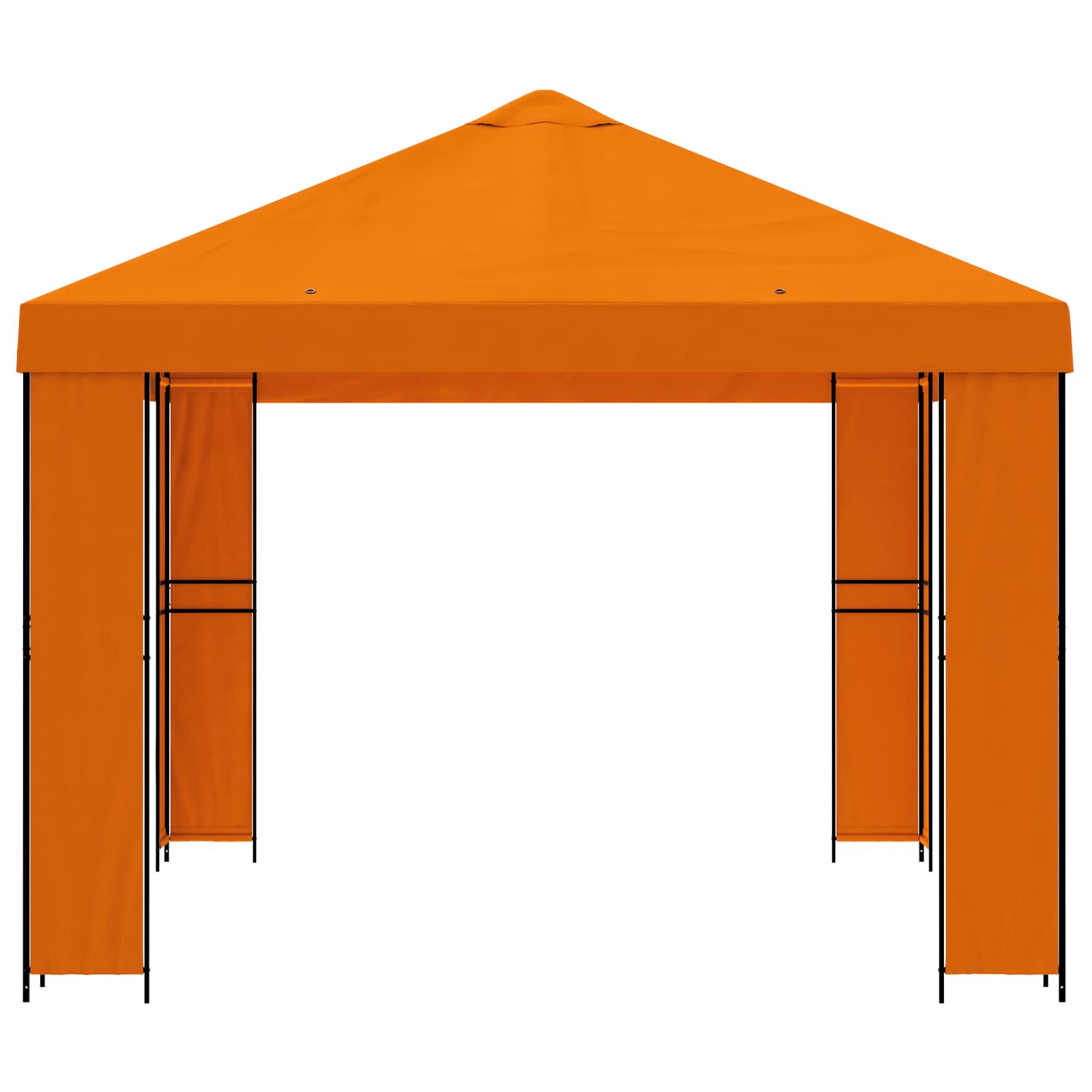 Gazebo 4 × 3 m Arancione Poliestere e Acciaio 190 gsm | homemem39