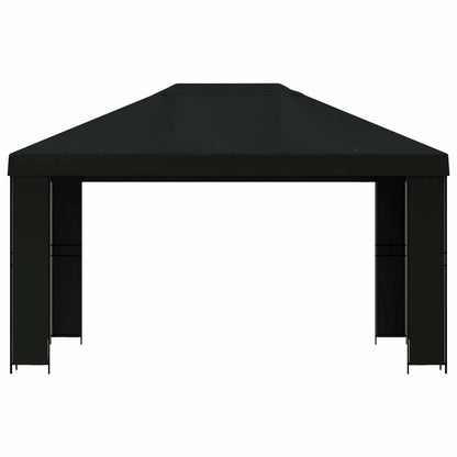 Gazebo 4 × 3 m Nero Poliestere e Acciaio 190 gsm | homemem39