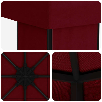 Gazebo 4 × 3 m Borgogna Poliestere e Acciaio 190 gsm | homemem39